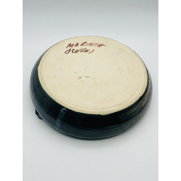 Mariella Owens Pottery Chip and Dip Bowl Red Green Blue - Picture 10 of 11